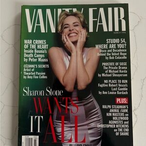 Vanity Fair March 1996 Magazine feat. Sharon Stone
